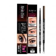 Карандаш для бровей механический с щеточкой Super Slim Alvin D'or