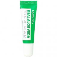 Бальзам для губ с алоэ Real Aloe Vera Essential Lip Balm FARMSTAY