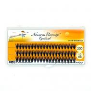 Накладные ресницы пучки 20D NESURABEAUTY