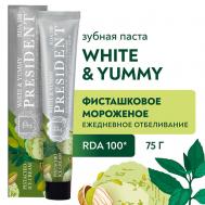 Зубная паста White & Yummy Фисташковое мороженое с мятой 75 President