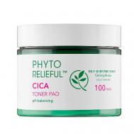 Диски для лица успокаивающие с центеллой азиатской Phyto Relieful Cica Toner Pad THANK YOU FARMER