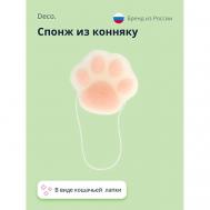 Спонж из конняку CLEAN cat`s paw deco