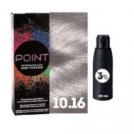 Краска для волос, тон №10.16, Очень светлый блонд пепельно-фиолетовый + Оксид 3% POINT