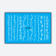 Объемный 3D слайдер дизайн "Белые узоры" Freedecor