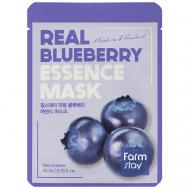 Маска для лица тканевая с экстрактом черники Real Blueberry Essence Mask 23 FARMSTAY