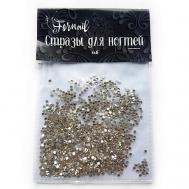 Стразы для дизайна ногтей стеклянные, серебро FORNAIL