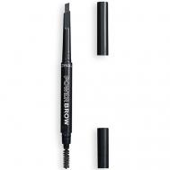 Карандаш автоматический для бровей с щеточкой Power Brow Pencil, скошенный RELOVE REVOLUTION