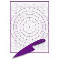 Коврик для раскатки и выпечки теста «БЕЙКЕР», малый, с ножом Ruges