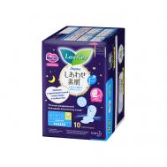 Ночные гигиенические прокладки с крылышками  F 30 см 10 шт Laurier