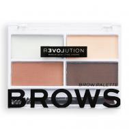 Палетка теней для бровей, воск для фиксации бровей Colour Cult Brow Palette RELOVE REVOLUTION