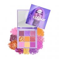Палетка теней для век B.COLOUR 9 цветов: матовые, с блестками, нюд 7Days