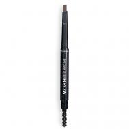 Карандаш автоматический для бровей с щеточкой Power Brow Pencil, скошенный RELOVE REVOLUTION