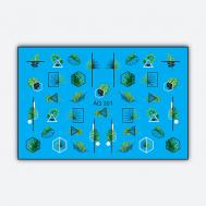 Слайдер дизайн Имитация Аэрографии "Природа в геометрии" Freedecor