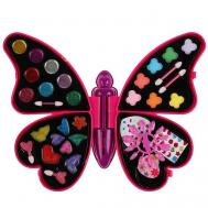 Косметика для девочек, тени с блестками, блеск для губ, набор для маникюра Милая Леди