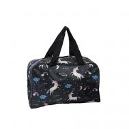 Косметичка черная с ручками "Единорожки" Romantic Color