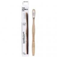 Зубная щетка для взрослых из бамбука белая мягкая щетина THE HUMBLE CO