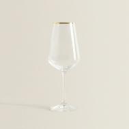 Хрустальный бокал Богемия с золотой каймой ZARA HOME
