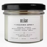 DELÍGHT Свеча ароматическая с деревянным фитилем для дома "Сандаловое дерево" 125 DeLIGHT