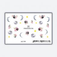 Слайдер дизайн Имитация Аэрографии "Цветочная луна" Freedecor