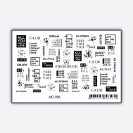 Слайдер дизайн Имитация Аэрографии "No stress" Freedecor