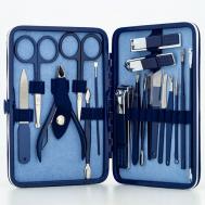 Маникюрный набор 18 профессиональных предметов маникюра педикюра ногтей чистки лица CHELAY