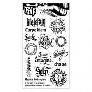 Наклейки-тату переводные Каллиграфия P.INK