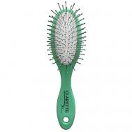Расческа для волос массажная с металлическими зубчиками компактная Clarette