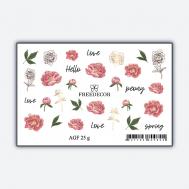 Слайдер дизайн Фольгированная Аэрография "Gold peony" Freedecor