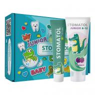 Набор детский реминерализующий гель для зубов 0+ и зубная паста 6+ 125 STOMATOL