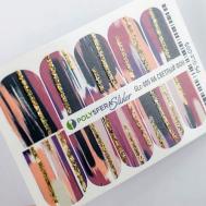 Слайдер дизайн для ногтей с глиттером Гламурный блеск 005 Полисфера