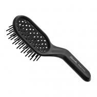 Щетка вентилируемая для объёмной укладки чёрная Curvy Bag Janeke