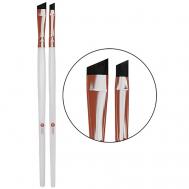 Набор кистей скошенных для окрашивания бровей (классическая и мини) Innovator Cosmetics