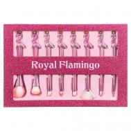 Набор кистей для макияжа ROYAL FLAMINGO ЛЭТУАЛЬ