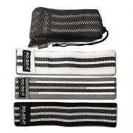 Широкие тканевые фитнес резинки (набор из 3 шт), 7-25 кг GO-DO-IT