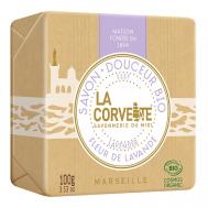 Мыло органическое для лица и тела Лаванда Marseille Lavender Soap La Corvette