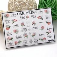 Слайдер-дизайн для ногтей M604 Dak Print