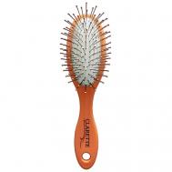 Расческа для волос массажная с металлическими зубчиками компактная Clarette