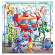 Пазл фигурный на подложке Роботы ГеоДом