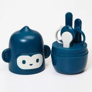 Набор маникюрный детский «Обезьянка»: ножницы, щипчики, пилочка, пинцет Крошка Я