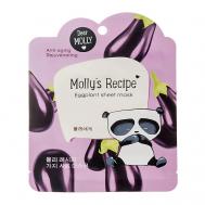 DEAR MOLLY Тканевая маска "Рецепты Молли. Баклажан" Molly`s Recipe 1 ЛЭТУАЛЬ