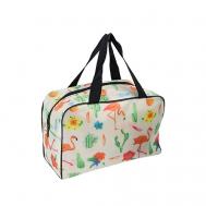 Косметичка черная с ручками "Фламинго" Romantic Color