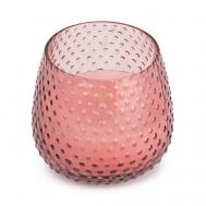Свеча в текстурном цветном стакане пыльная роза 1 Spaas