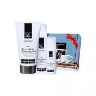 Мужской подарочный набор №7, Очищающий гель для лица, увлажняющий крем, бальзам после бритья SeaCare