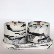 Набор ароматических свечей на подставке с ароматом Табак-вишня 24.GRAMS