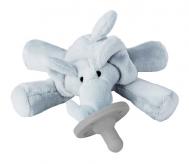 Комфортер Соска пустышка с держателем игрушкой для сна 0+ Слоник MINIKOIOI