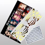 Наклейки для макияжа набор - стразы, формы золото F2103 VLASOVA JULIA