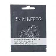 Восстанавливающая чёрная маска-плёнка для лица с углём и глиной SKIN NEEDS 10 ЛЭТУАЛЬ