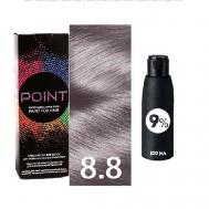 Краска для волос, тон №8.8, Блонд жемчужный + Оксид 9% POINT