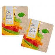 Набор тонизирующих масок для лица с витаминами А,Е,С и растительным протеином, 2 шт 2 MIRIDA