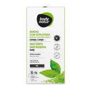 Восковые полоски для депиляции тела для нормальной и сухой кожи с экстрактом чая матча Wax Strips Hair Removal Face BODY NATUR